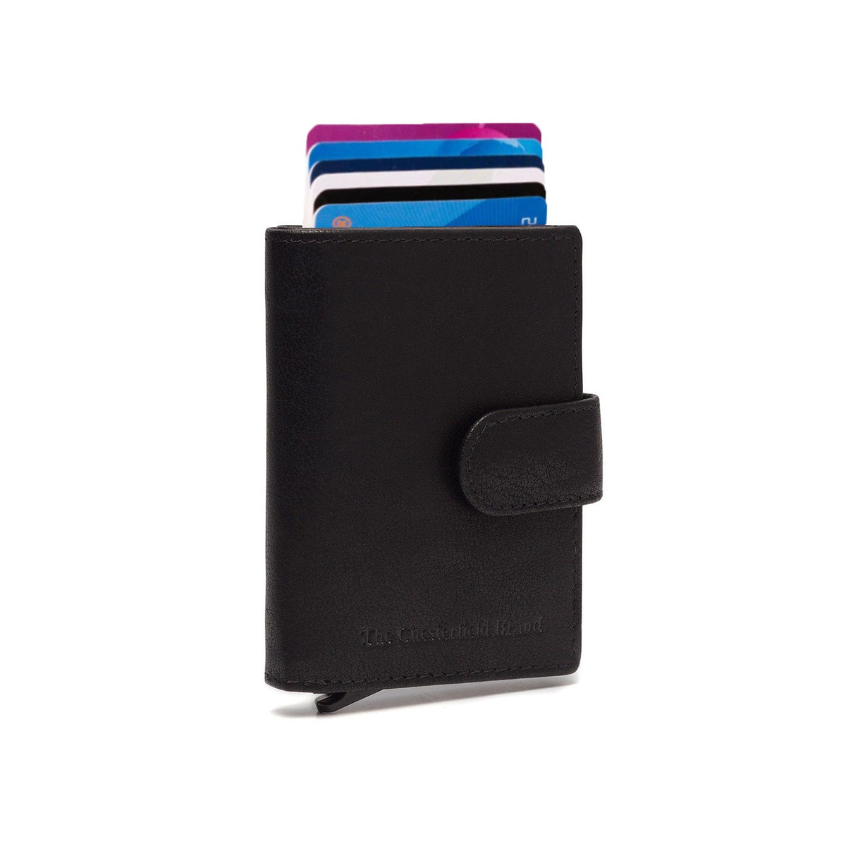 Prague Full-Grain Leather Card Holder i klassisk 100% kernelæder - Full Exterior Forfra med skræddersyet silhuet | Køb online