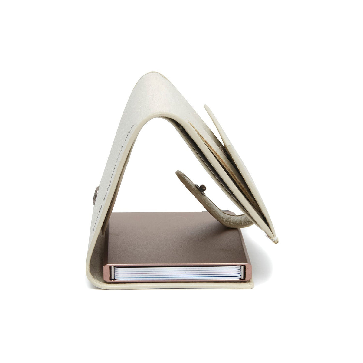 
Solid Antique Brass Hardware & Heavy-Duty Dual Zipper Detail on Sabana Kernelæder Kortholder