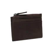 Brown Leather Card Wallet til Kvinder, detail view 4