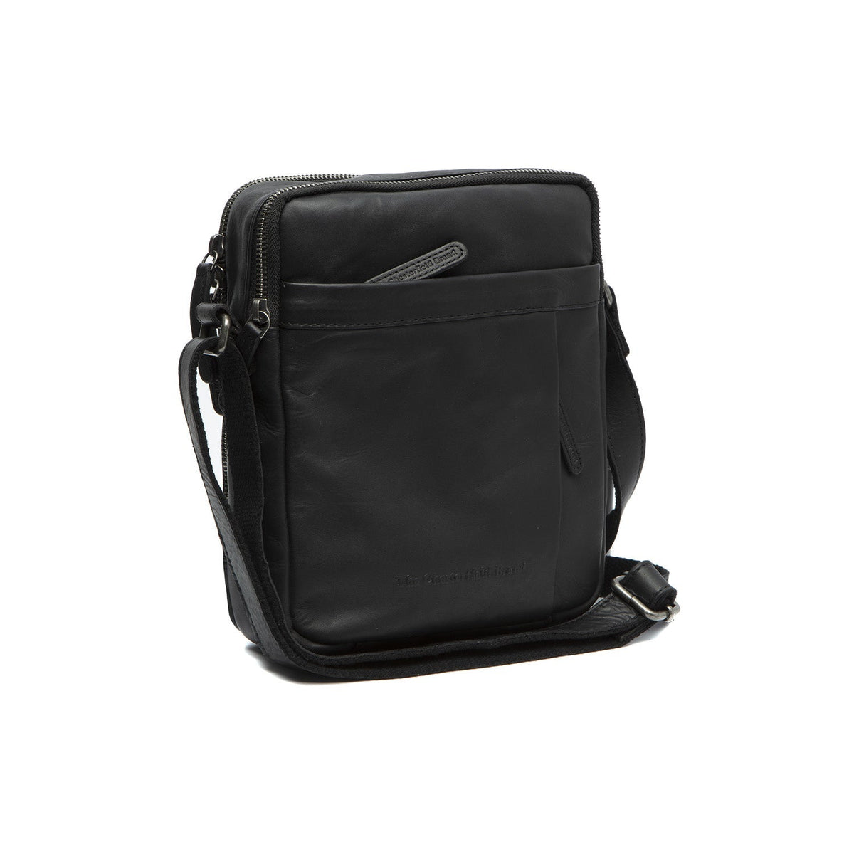Alva Full-Grain Leather Crossbody Bag til Mænd in Classic 100% Full-Grain Leather - Full Exterior Front Profile View | Buy Online