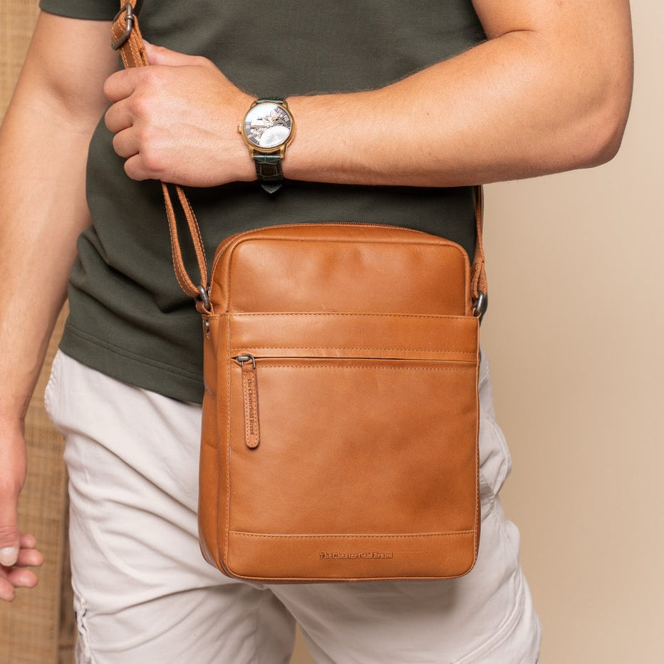 Anzora Full-Grain Leather Crossbody Bag til Mænd – alternate product view 2