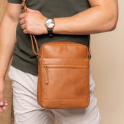 Anzora Full-Grain Leather Crossbody Bag til Mænd – alternate product view 2