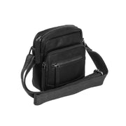 Bremen Full-Grain Leather Crossbody Bag til Mænd in Classic 100% Full-Grain Leather - Full Exterior Front Profile View | Buy Online