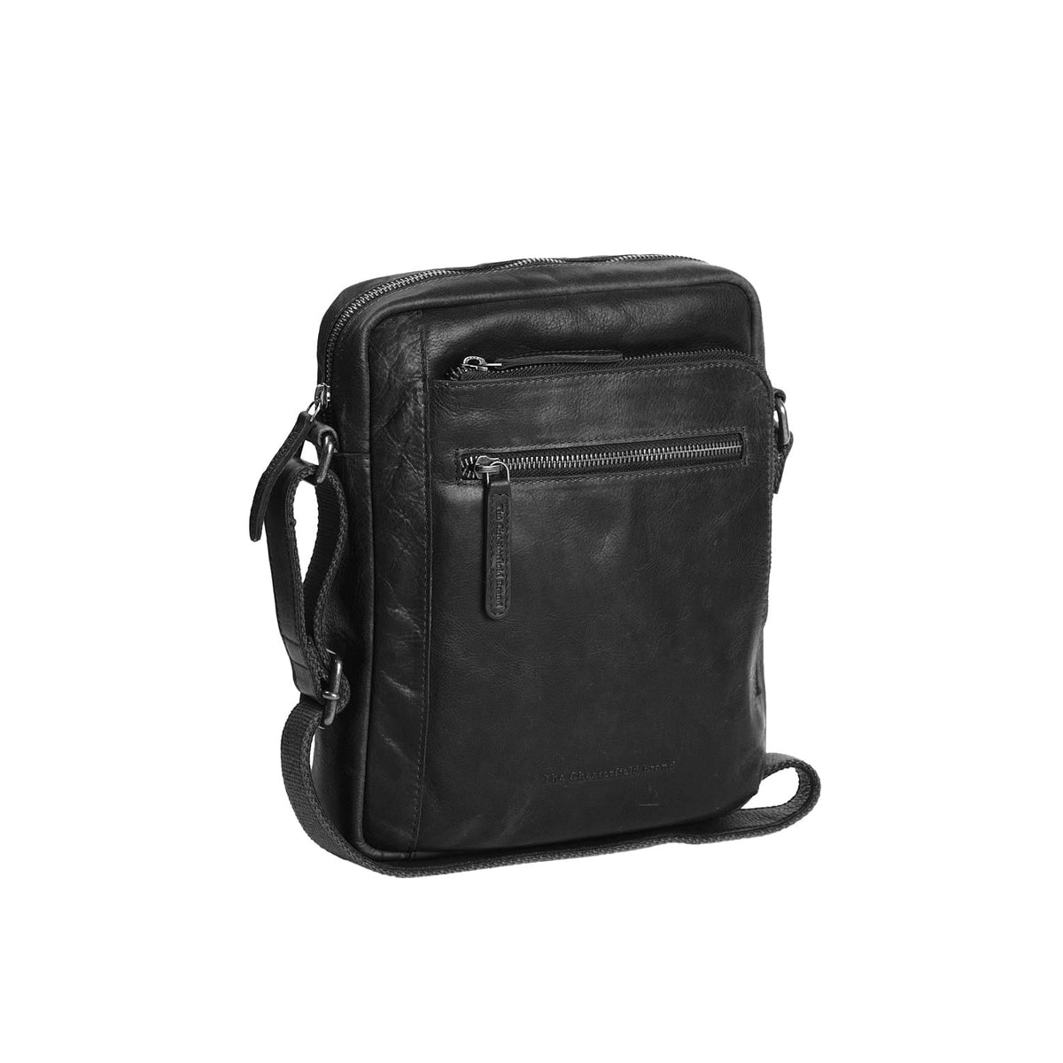 Dessau Full-Grain Leather Crossbody Bag til Mænd in Classic 100% Full-Grain Leather - Full Exterior Front Profile View | Buy Online