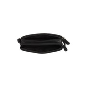 Solid Antique Brass Hardware &amp; Heavy-Duty Dual Zipper Detail on Ellon Full-Grain Leather Crossbody Bag til Kvinder