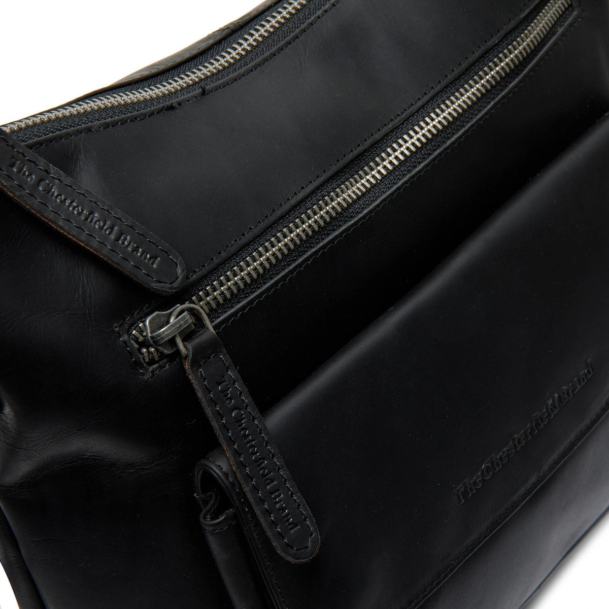 
Classic 100% Full-Grain leather Bag - Bagfra med forstærkede læderremme og syninger