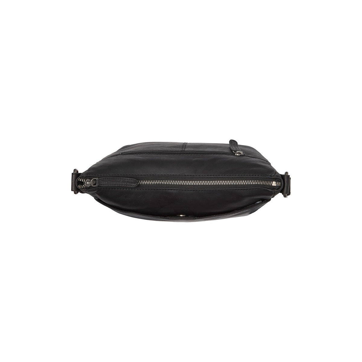 Solid Antique Brass Hardware &amp; Heavy-Duty Dual Zipper Detail on Henderson Full-Grain Leather Crossbody Bag til Kvinder