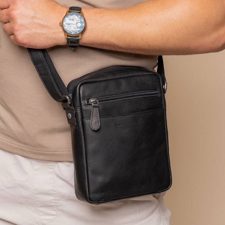 
Classic 100% Full-Grain leather Bag - Bagfra med forstærkede læderremme og syninger