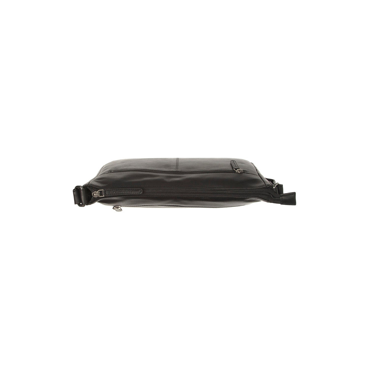 Loraine Full-Grain Leather Crossbody Bag til Kvinder - Structured Side Profile Showing Gusset Depth &amp; Expansion Capacity