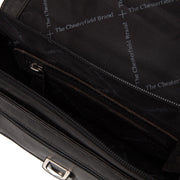 Solid Antique Brass Hardware &amp; Heavy-Duty Dual Zipper Detail on Lucca Narvlæder Crossbody-taske