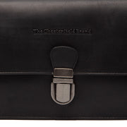 Lucca Narvlæder Crossbody-taske - Structured Side Profile Showing Gusset Depth &amp; Expansion Capacity
