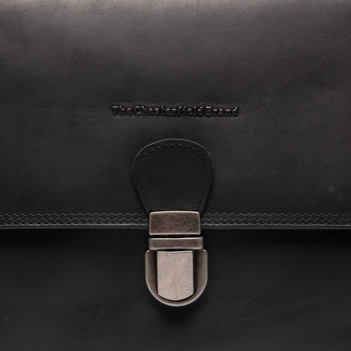 
Classic 100% Full-Grain leather Bag - Bagfra med forstærkede læderremme og syninger