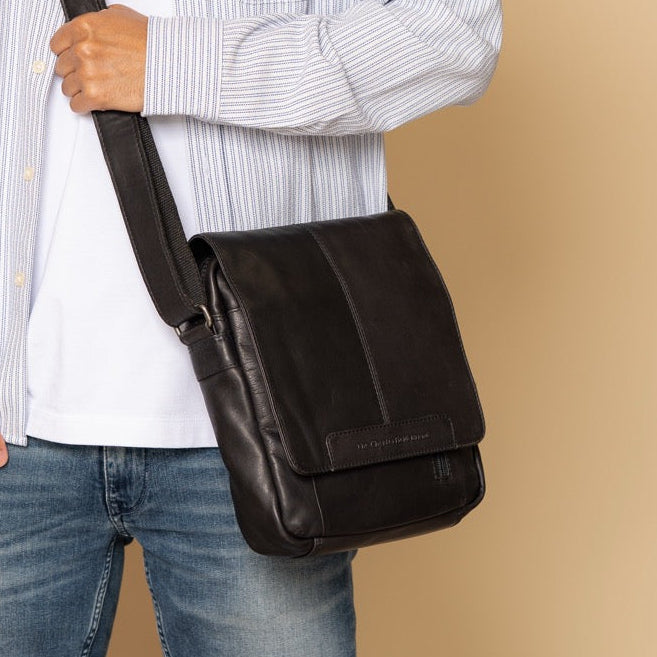 
Classic 100% Full-Grain leather Bag - Bagfra med forstærkede læderremme og syninger