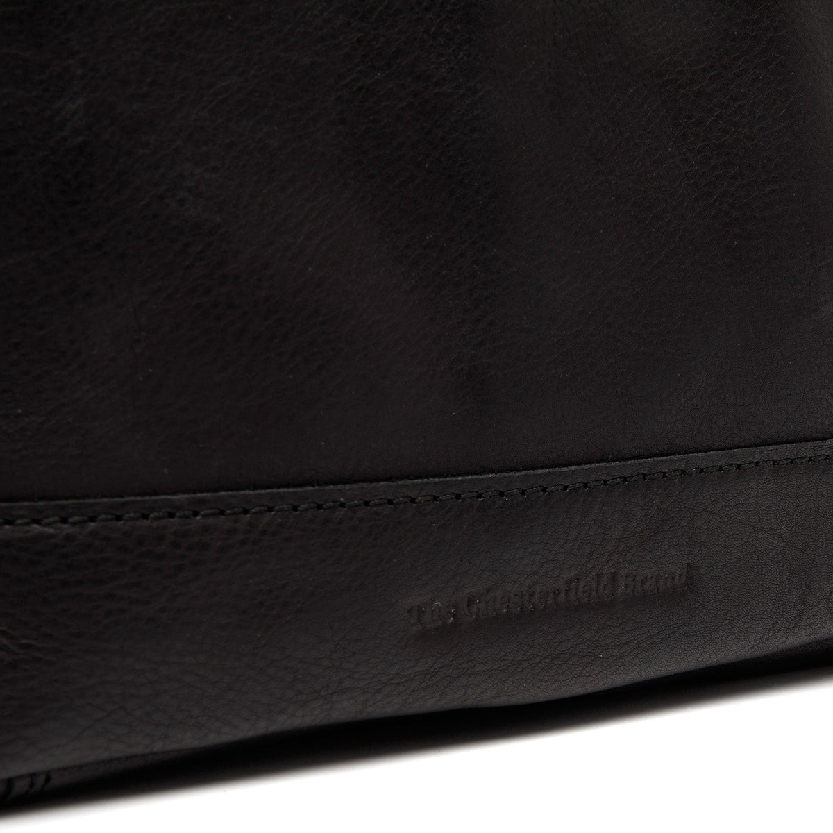 Classic 100% Full-Grain leather Bag - Rear Perspective Showing Reinforced Leather Straps &amp; Stitching