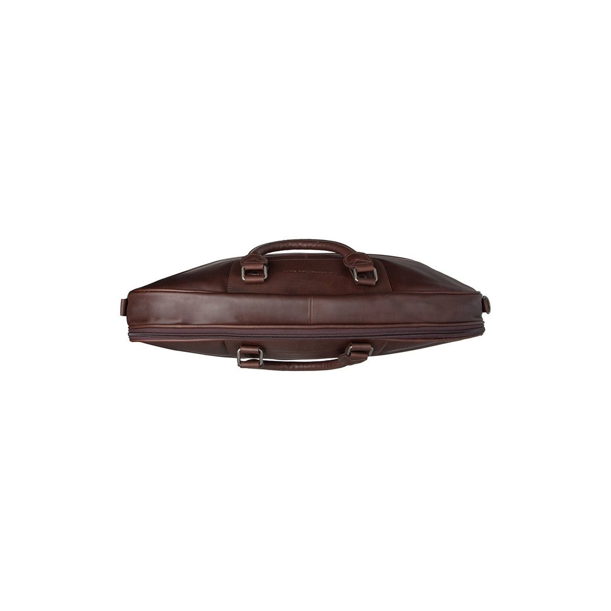 
Nærbillede of Classic Collar & Heavy-Duty Zipper Hardware on Leather Garment Bag Josh