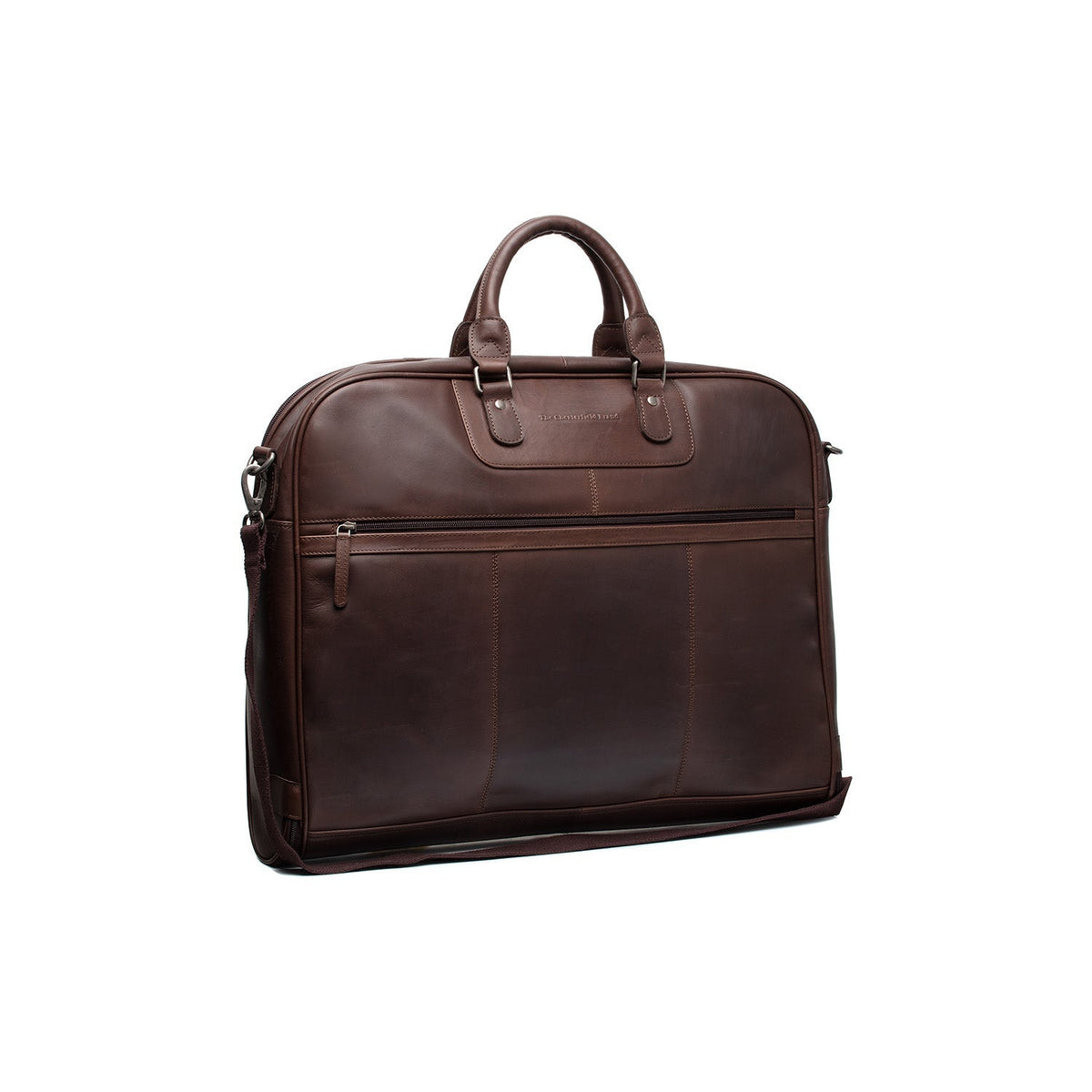 
Leather Garment Bag Josh i klassisk 100% kernelæder - Forfra med skræddersyet silhuet | Køb online