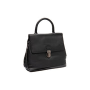 Angera Full-Grain Leather Handbag til Kvinder in Classic 100% Full-Grain Leather - Front Profile View &amp; Tailored Silhouette | Buy Online