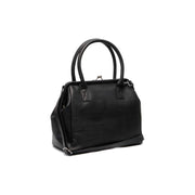 Dorin Full-Grain Leather Handbag til Kvinder in Classic 100% Full-Grain Leather - Front Profile View &amp; Tailored Silhouette | Buy Online