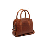 Tailored Rib Cuffs &amp; Hem Craftsmanship Construction Detail on Ezra Full-Grain Leather Handbag til Kvinder