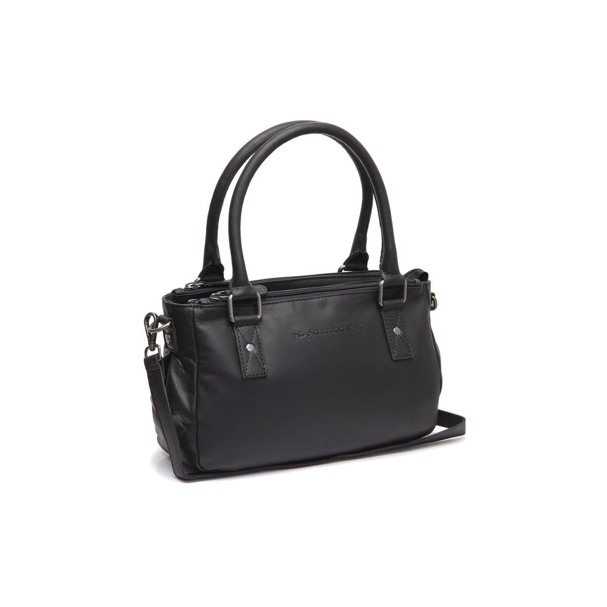 Fenja Full-Grain Leather Handbag til Kvinder in Classic 100% Full-Grain Leather - Front Profile View &amp; Tailored Silhouette | Buy Online