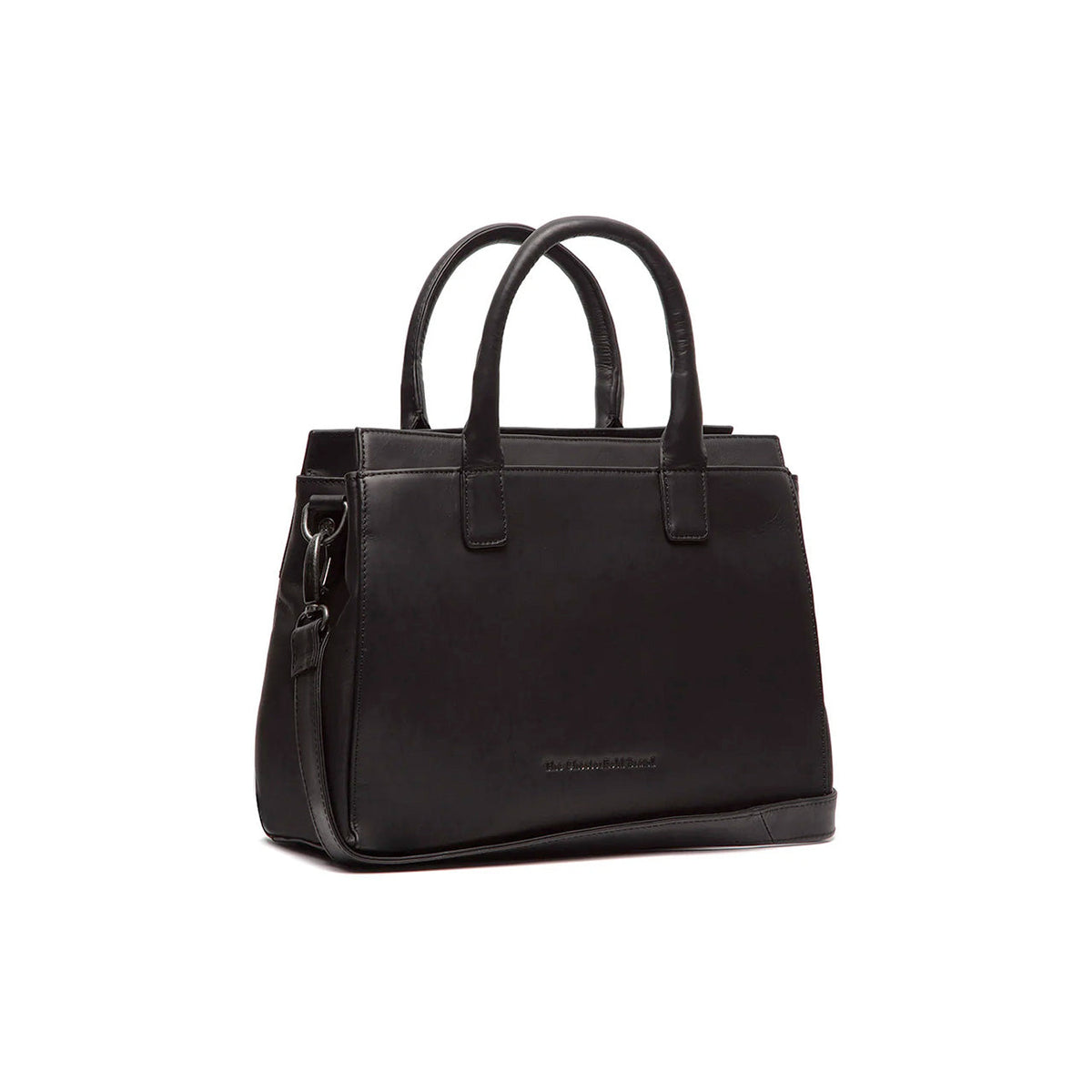Garda Full-Grain Leather Handbag i klassisk 100% kernelæder - Forfra med skræddersyet silhuet | Køb online
