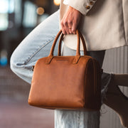Langton Full-Grain Leather Handbag til Kvinder – alternate product view 2