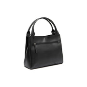 Tailored Rib Cuffs &amp; Hem Craftsmanship Construction Detail on Tenara Full-Grain Leather Handbag til Kvinder