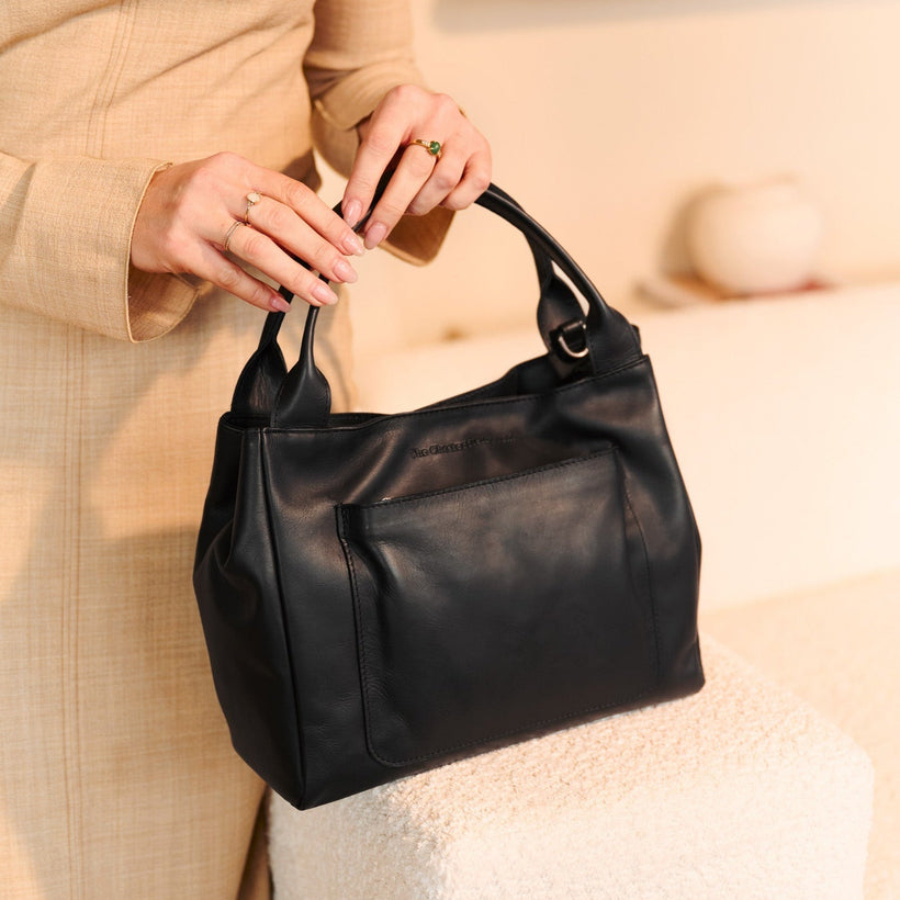 Tenara Full-Grain Leather Handbag til Kvinder
