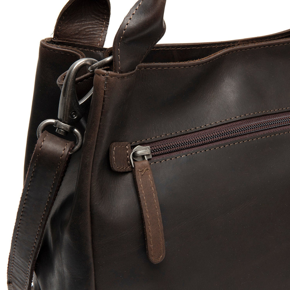 Tenara Full-Grain Leather Handbag til Kvinder – alternate product view 3