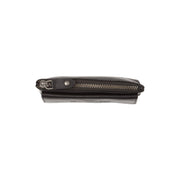 Close-Up Detail of Classic Collar &amp; Heavy-Duty Zipper Hardware on Violette Full-Grain Leather Key Case til Kvinder