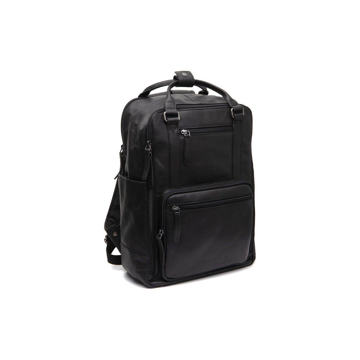 Calden Full-Grain Leather Laptop Backpack til Kvinder in Classic 100% Full-Grain Leather - Full Exterior Front Profile View | Buy Online