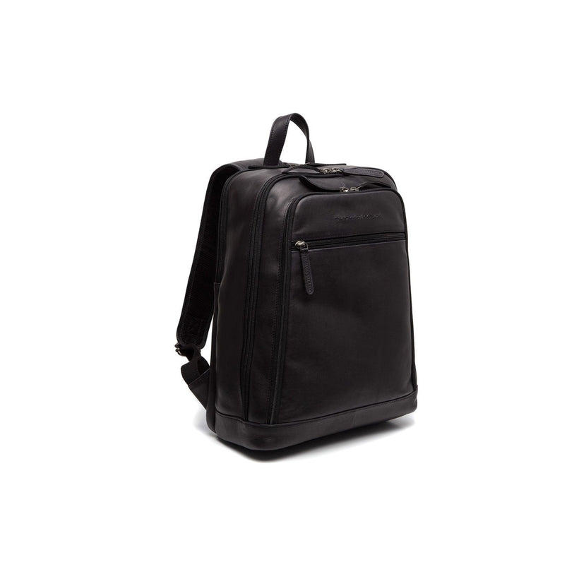 Detroit Full-Grain Leather Laptop Backpack in Classic 100% Full-Grain Leather - Full Exterior Front Profile View | Buy Online