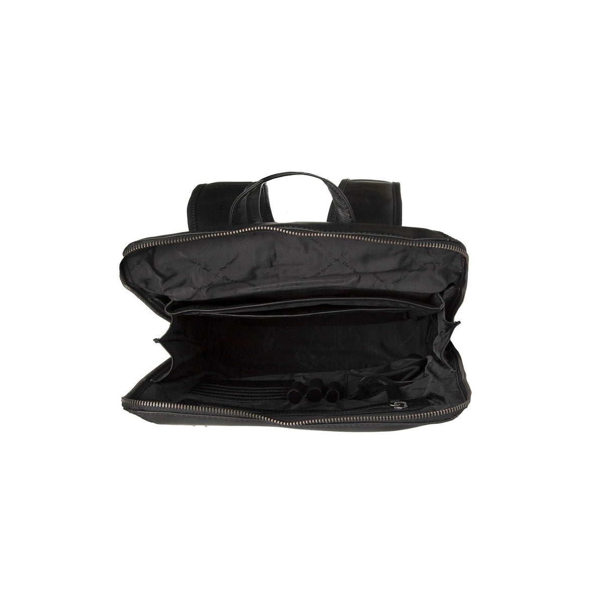 Solid Antique Brass Hardware &amp; Heavy-Duty Dual Zipper Detail on Filmore Full-Grain Leather Laptop Backpack til Kvinder
