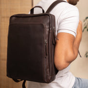 Jasper Full-Grain Leather Laptop Backpack til Kvinder – alternate product view 2