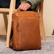 Jasper Full-Grain Leather Laptop Backpack til Kvinder – alternate product view 2