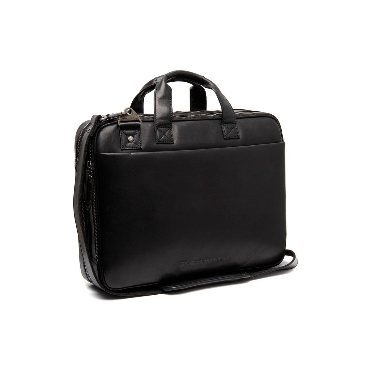 Iseo Full-Grain Leather Laptop Bag til Mænd in Classic 100% Full-Grain Leather - Full Exterior Front Profile View | Buy Online