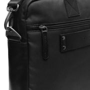 
Classic 100% Full-Grain leather Briefcase - Bagfra med forstærkede læderremme og syninger