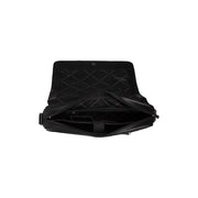 Richard Full-Grain Leather Laptop Bag til Mænd - Structured Side Profile Showing Gusset Depth &amp; Expansion Capacity