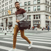 Richard Full-Grain Leather Laptop Bag til Mænd – alternate product view 2