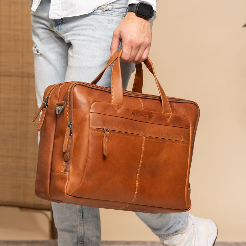 Ryan Full-Grain Leather Laptop Bag til Mænd – alternate product view 2