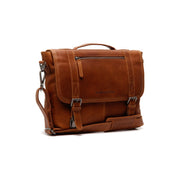Veneto Full-Grain Leather Laptop Bag til Kvinder in Classic 100% Full-Grain Leather - Full Exterior Front Profile View | Buy Online