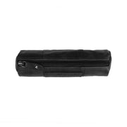 Leather Pencil Case Lea til Kvinder - Lateral Side Profile View Showing Sleeve Cut &amp; Athletic Taper Fit