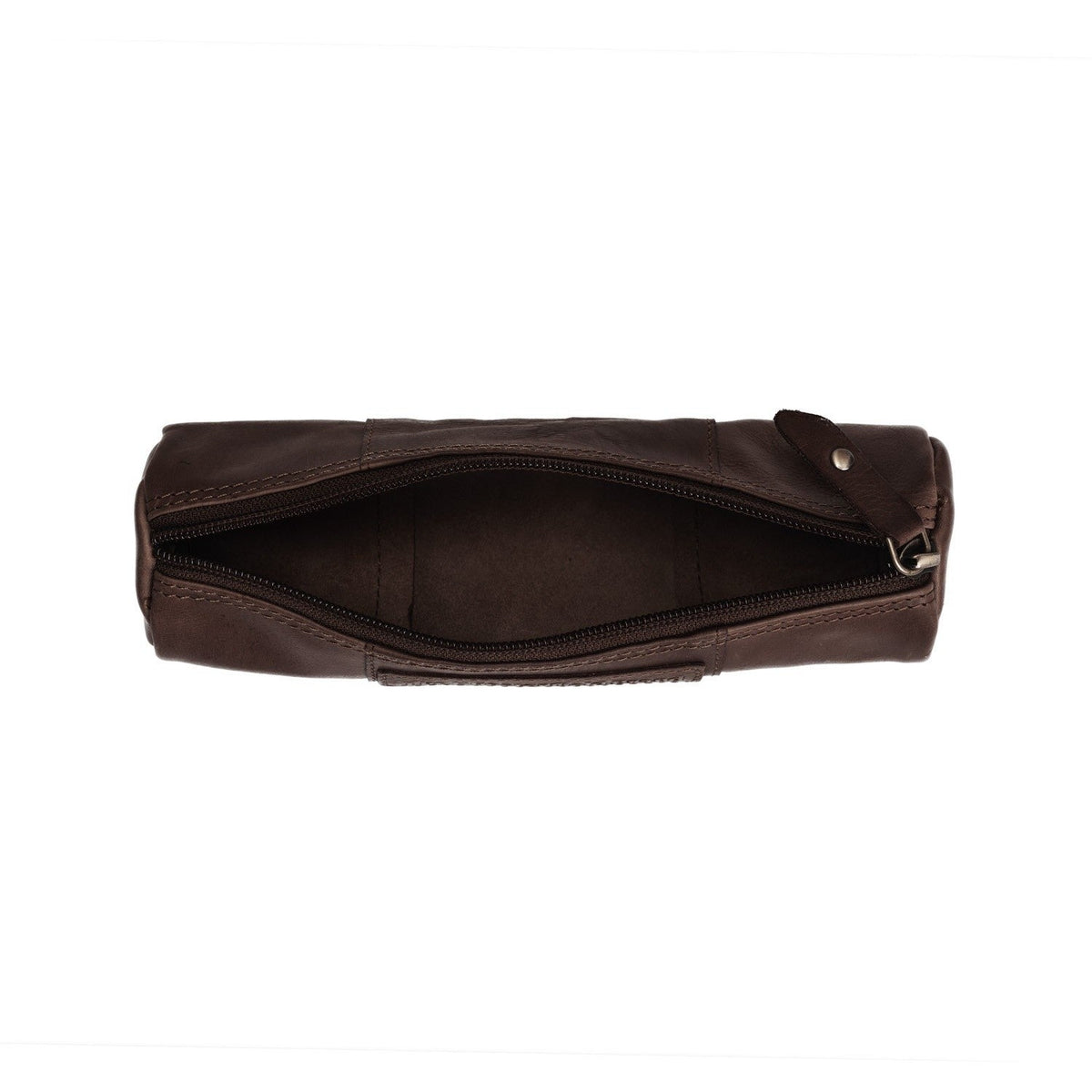 Tailored Rib Cuffs &amp; Hem Craftsmanship Construction Detail on Leather Pencil Case Lea til Kvinder