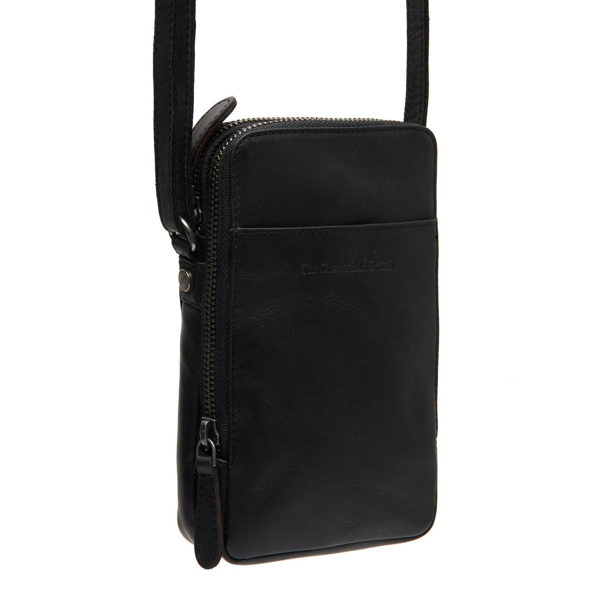 
Alesund Kernelæder Phone Bag i klassisk 100% kernelæder - Forfra med skræddersyet silhuet | Køb online