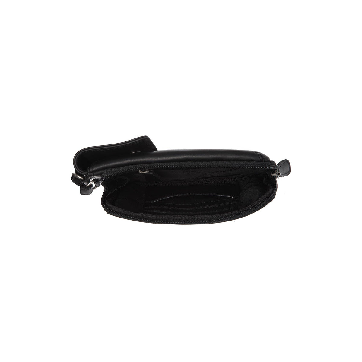 Langley Full-Grain Leather Phone Bag til Kvinder - Lateral Side Profile View Showing Sleeve Cut &amp; Athletic Taper Fit