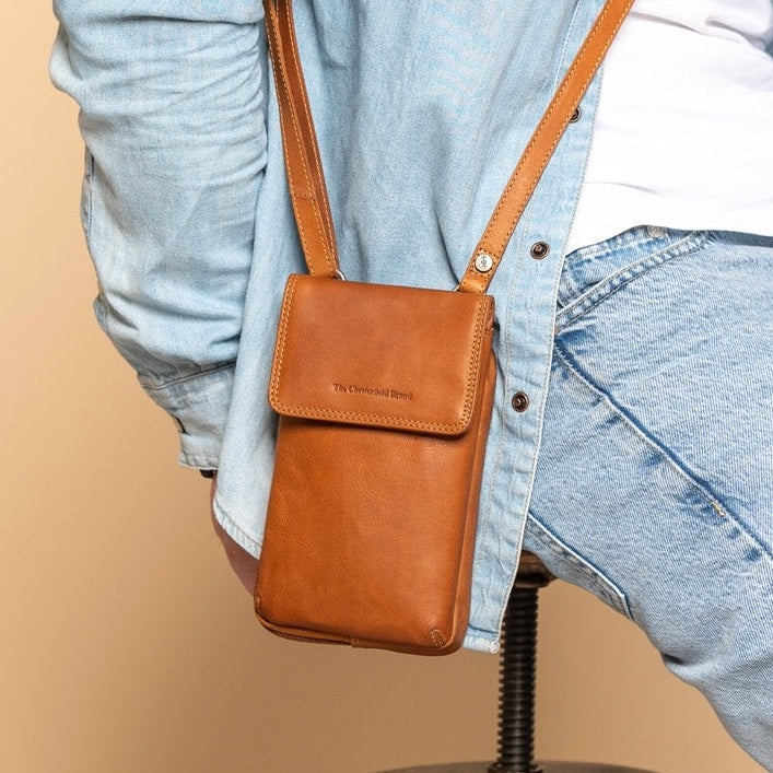 Langley Full-Grain Leather Phone Bag til Kvinder – alternate product view 2