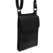 Nebra Full-Grain Leather Phone Bag til Kvinder in Classic 100% Full-Grain Leather - Front Profile View &amp; Tailored Silhouette | Buy Online