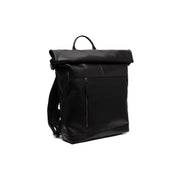 Liverpool Full-Grain Leather Roll-top Backpack til Kvinder in Classic 100% Full-Grain Leather - Full Exterior Front Profile View | Buy Online