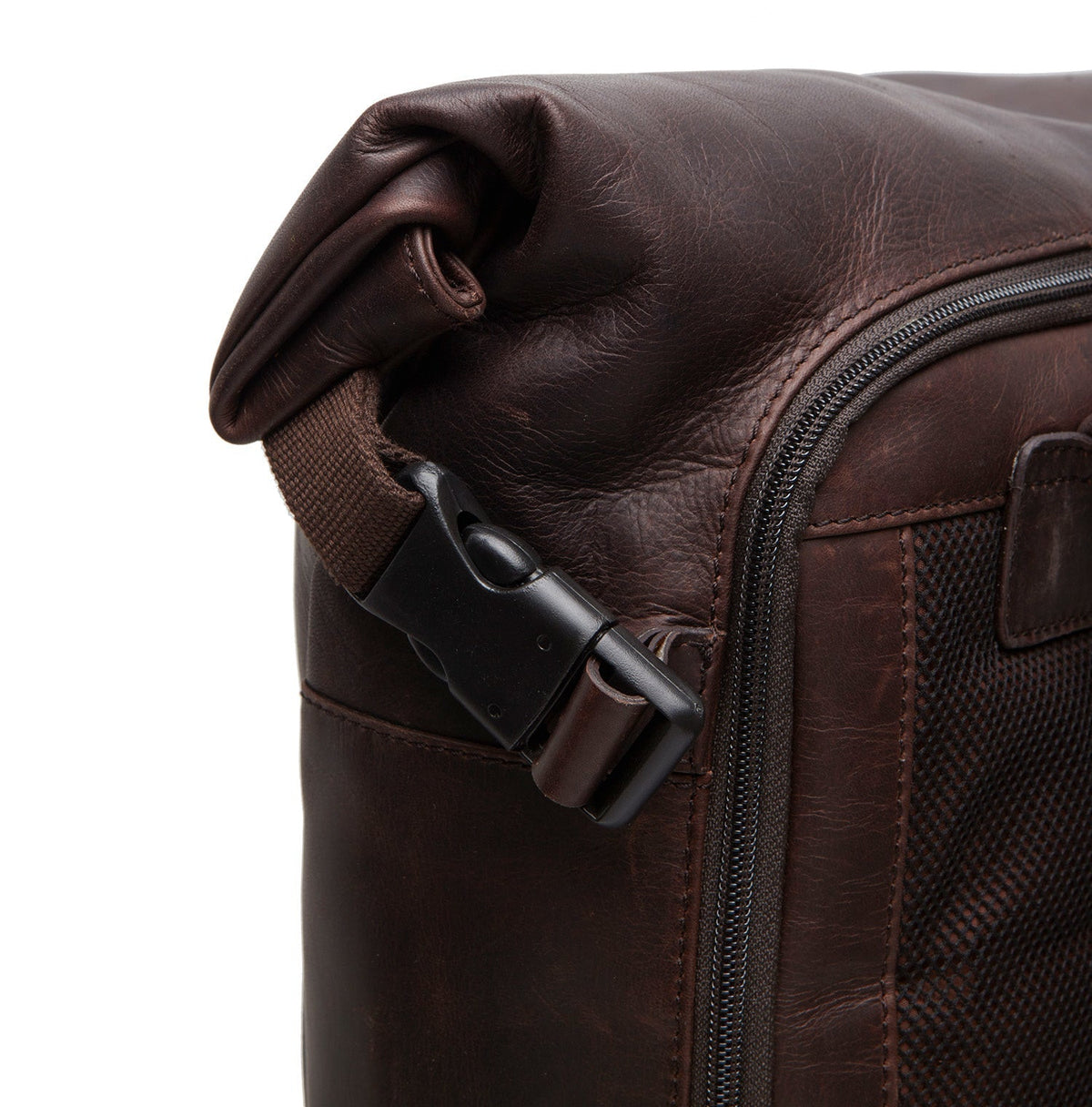 Liverpool Full-Grain Leather Roll-top Backpack til Kvinder – alternate product view 3