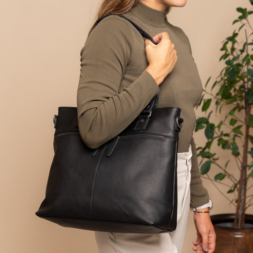 Rome Full-Grain Leather Shopper til Kvinder